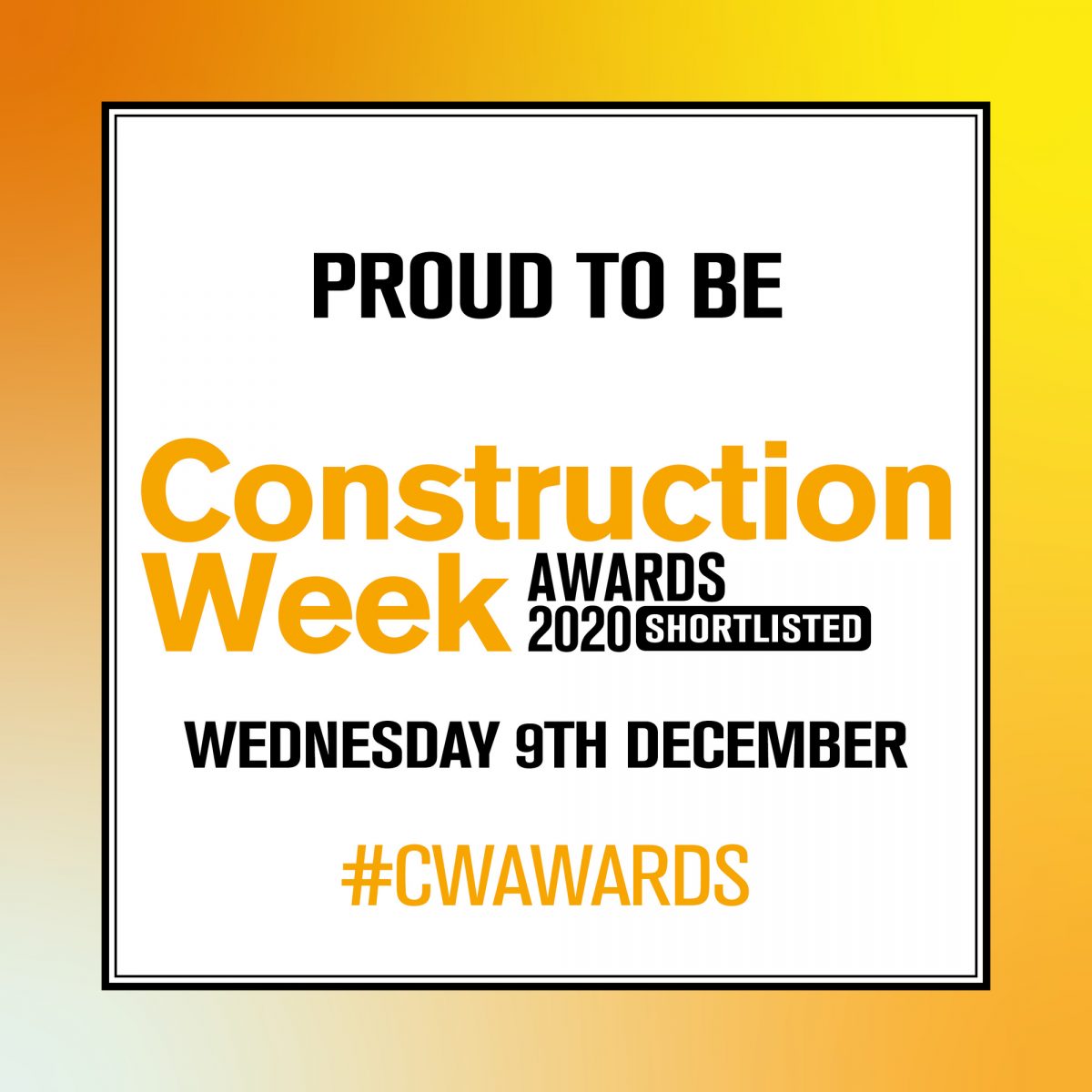 CW Awards 20 Sub Contractor Of The Year Shortlist Revealed