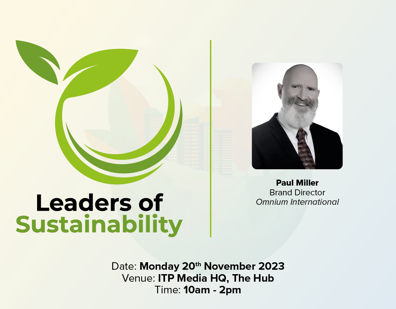 Omniums Paul Miller Confirmed Speaker For Leaders In Sustainability