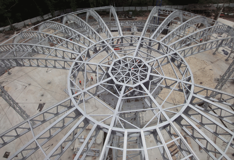 Pictures: Large dome caps Ukranian waterpark - Construction Week Online