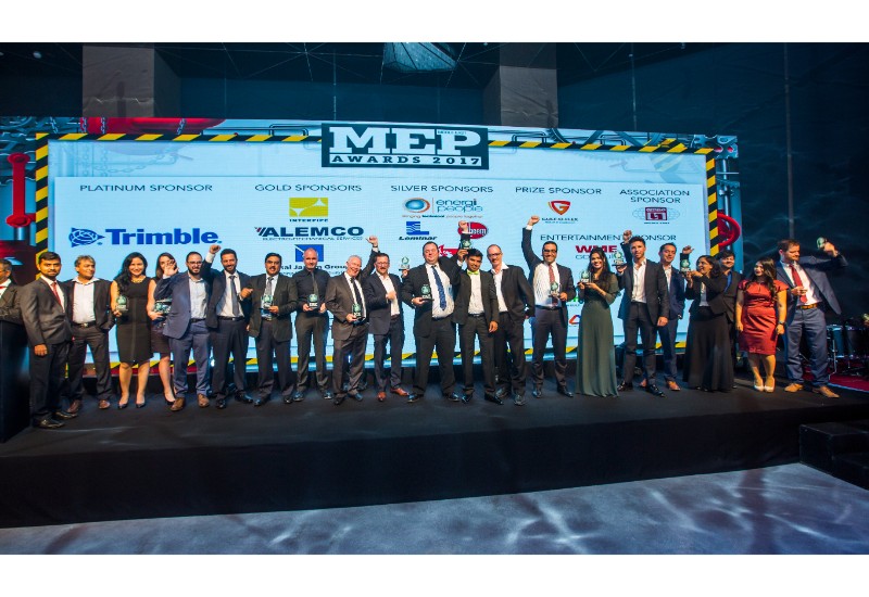 In Pictures Mep Awards 2017 Winners On Stage Construction Week Online