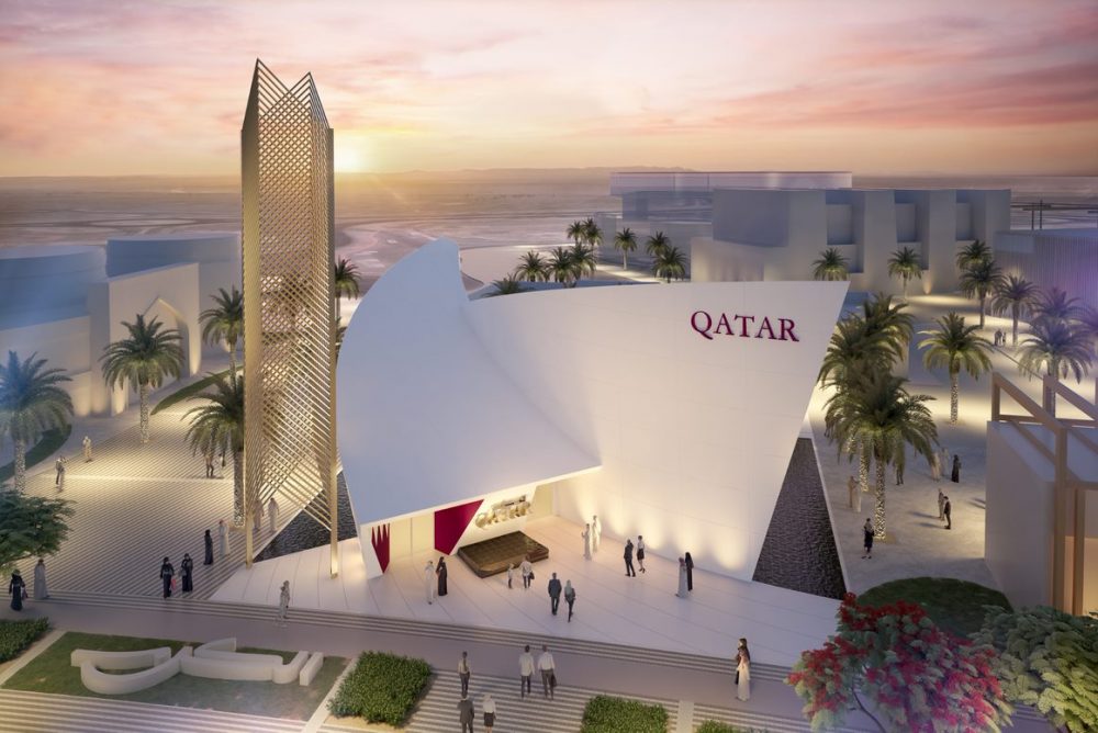 Catch the construction shots of the Qatar Pavilion at Expo 2020 Dubai ...