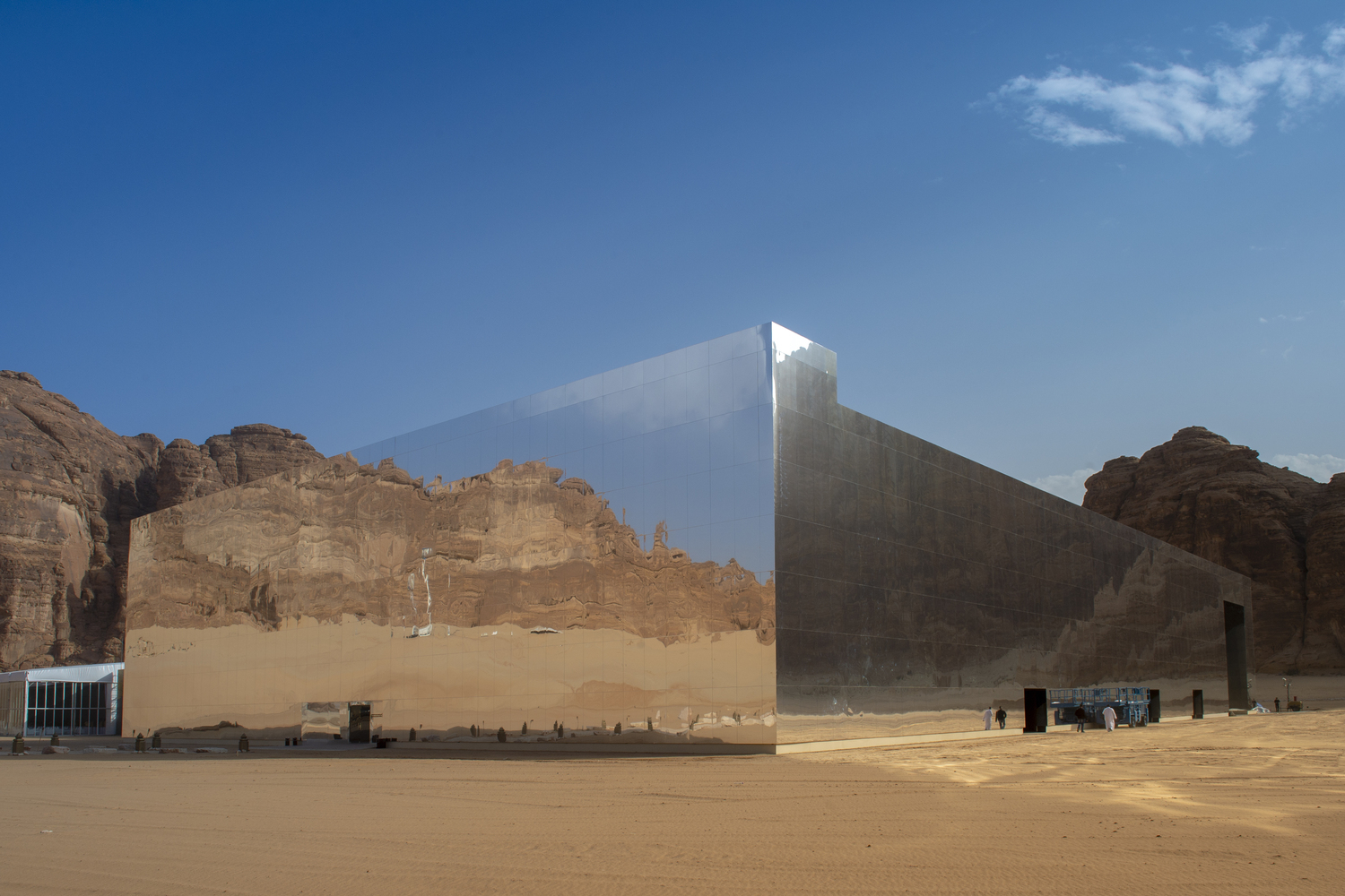 Mirror clad Maraya Concert Hall Opens Near Saudi Arabia s Al Ula 